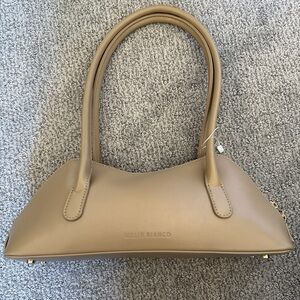 NWOT Melie Bianco Vegan Leather Beige Shoulder Bag